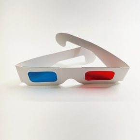 일회용 3D 종이 안경 과학 전시 체험학습 교구 교육용 입체 적청안경 1p