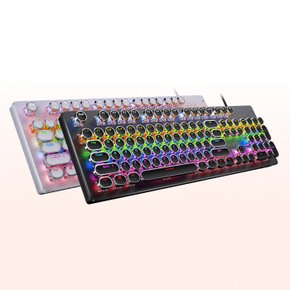 1+1 LED 게이밍 기계식 키보드 청축 유선