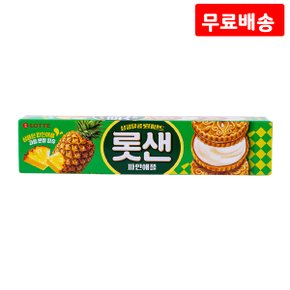 롯샌 파인애플 105g X 10 크래커 간식 롯데샌드 과자