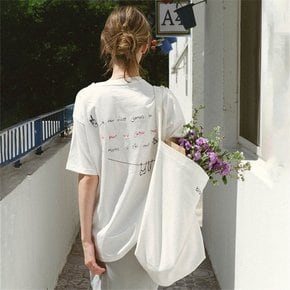 embroidery boxy t-shirt (white)