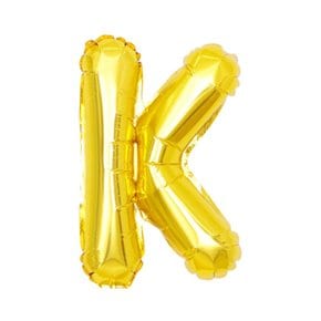 35cm 알파벳 호일 풍선 골드 K 생일이벤트 문자풍선 16인치