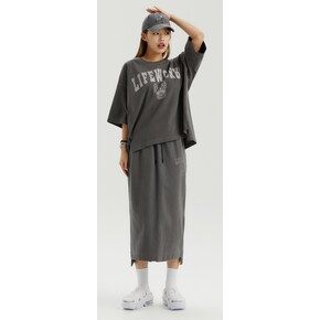 유니버시티 피그먼트 스커트 LW222SK811 CHARCOAL GREY