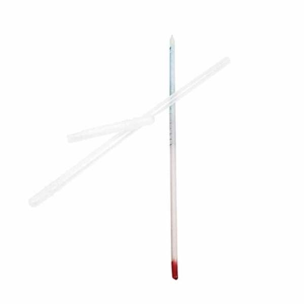 확대된 대표 막대 온도계 실험실온도계 아날로그온도계 실외온도계 온도기 온도측정기