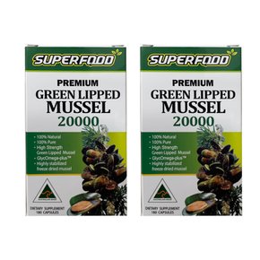슈퍼푸드 프리미엄 초록입홍합 Green Lipped Mussel 20000 180캡슐 2개