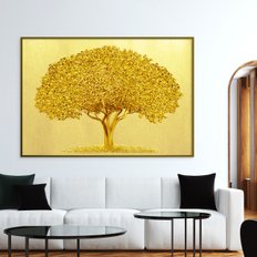 돈들어오는 그림 황금 돈나무그림 재물운 행운 풍수그림 럭셔리 액자
