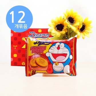 아루마트 도라에몽 초콜릿향 샌드위치 비스킷 25g x12개