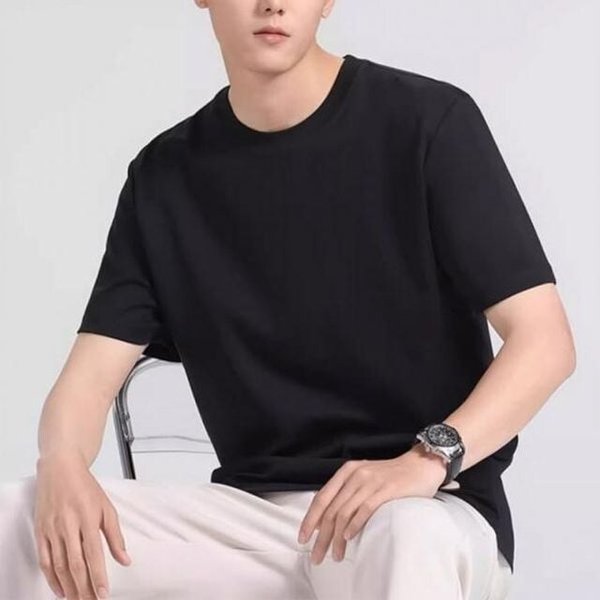 여름 남자 쿨링 무지 심플 라운드 반팔 티셔츠 OC-TSH-SWFI172C