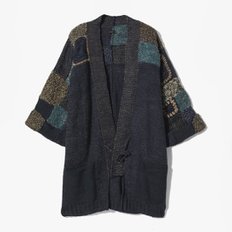 [KAPITAL]캐피탈 가디건/3G HAND KNIT SPRING TUGIHAGI KESA CARDIGAN CHARCOAL GRAY/KAD1M50001