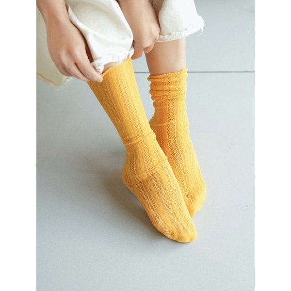 Mono Lace See through Socks 시스루 니삭스