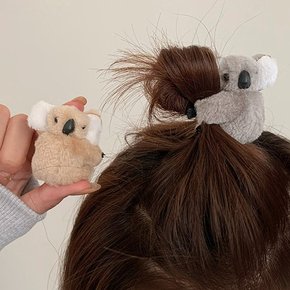 아모르 보송보송 여성 헤어 코알라 집게핀