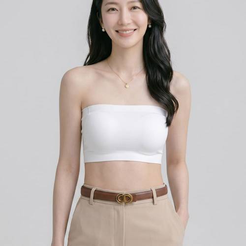 NU017 심플 깔끔 데일리 심리스 튜브탑 브라 2P 세트