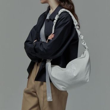 조셉앤스테이시 Daily Shirring Bag M Sleek White