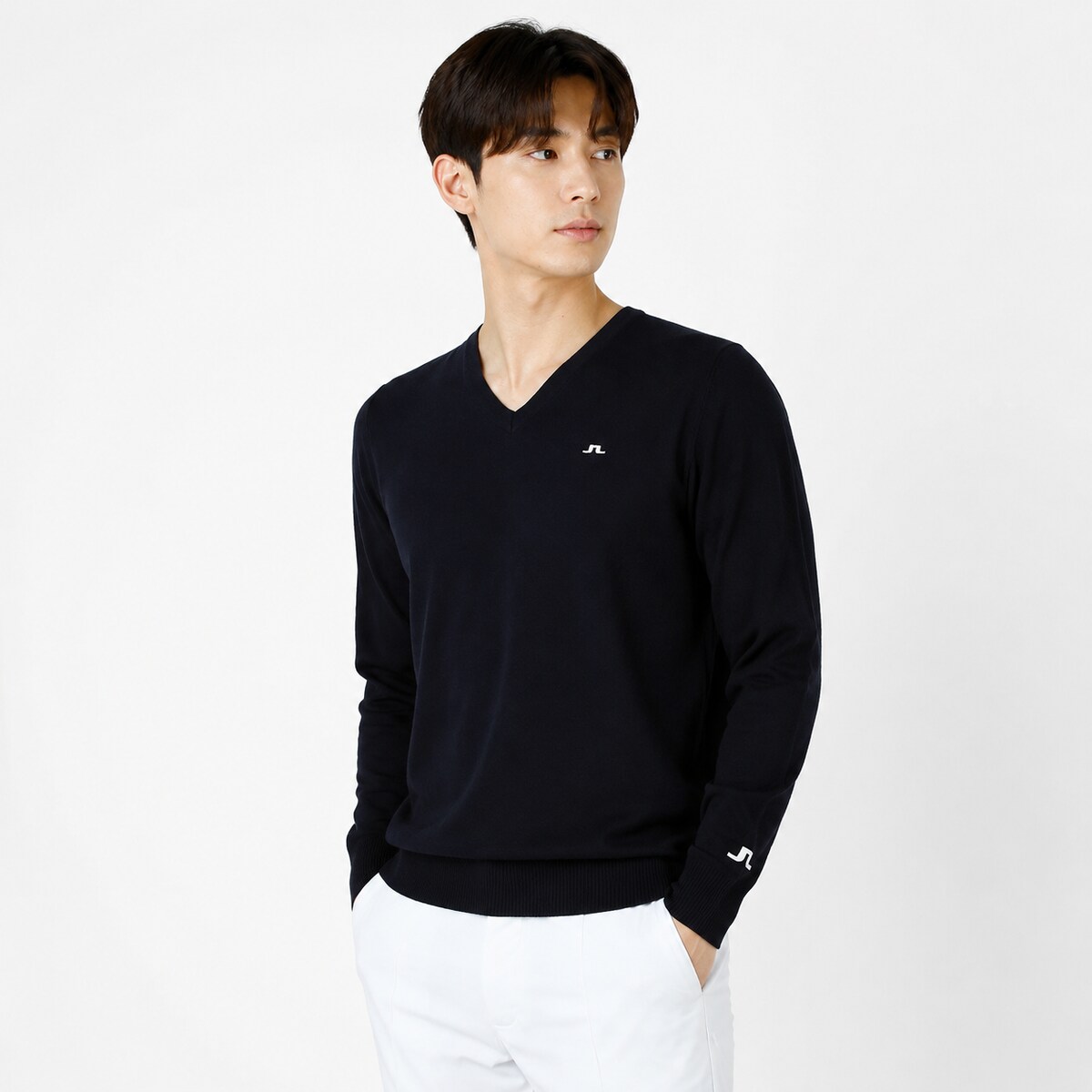 확대된 대표 LYMANN 리만 골프 브이넥 니트 GMKW08072 6855