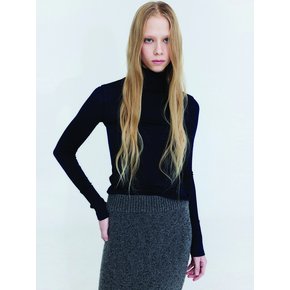 Wool Knit Half Turtleneck-T_Navy