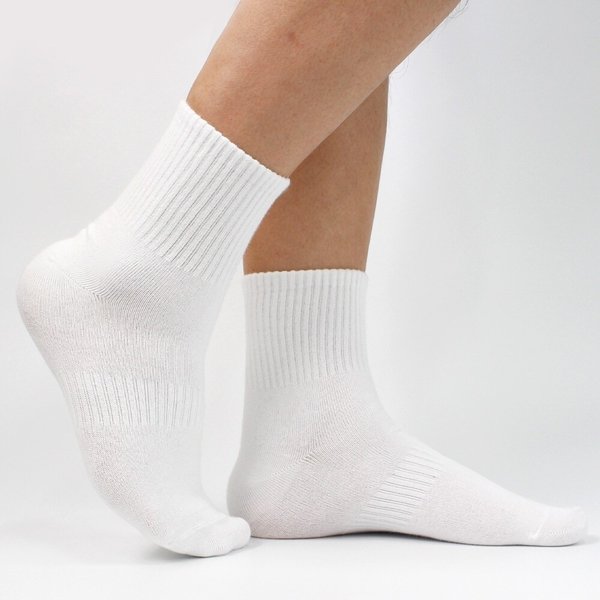 국산 남자 여자 무지 기본 중목 밴딩 면 학양말 5켤레