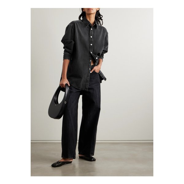 하이쿠레 오펠리아  데님 셔츠 블랙 1647597342884223