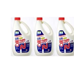 유한 펑크린 2L 3개입 배수구 세정제 크로락스 첨가
