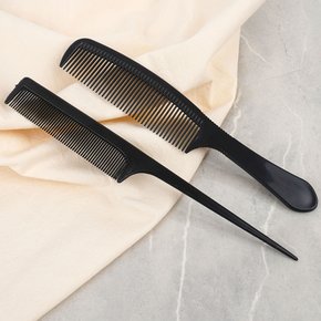 2P 블랙 헤어빗 세트 미용실 커트빗 꼬리빗 머리 뷰티 소품