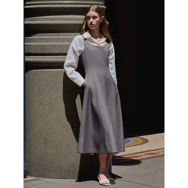 이자벨 뷔스티에 원피스 그레이 amr2243