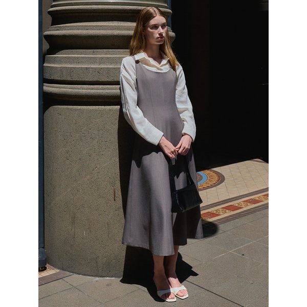 이자벨 뷔스티에 원피스 그레이 amr2243