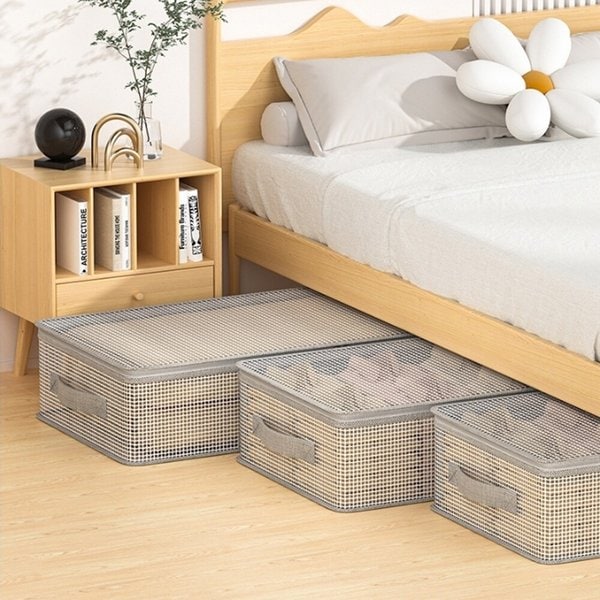 [토마]침대 밑 수납 정리함 이불보관 언더베드 침대서랍장 틈새수납 15cm(CN36)