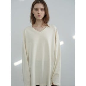 OVERSIZED V NECK T-SHIRT_2COLOR