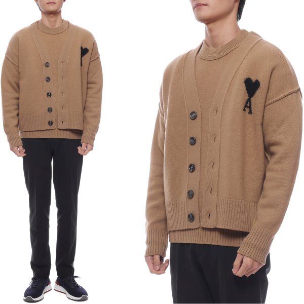 [부산점] 25FW 남성 하트 로고 울 가디건 (UKC367 018 288 M 25F)