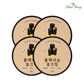 라벨영 쇼킹블랙 아토 숯크림 300g 4개 진정크림 피부영양 보습 유수분밸런스 수분감부여