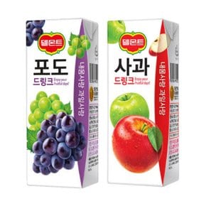 델몬트 드링크 190ml 사과x24팩+포도x24팩