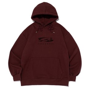 CIRCLE LOGO OVER HOOD T-SHIRT (BURGUNDY)