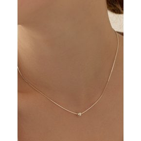 [연말 스페셜 6mm+10mm 진주귀걸이 증정][925 silver] One ball shining necklace