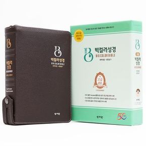 고급 빅컬러 성경 초코(개역개정/새찬송가/대/색인/지퍼)