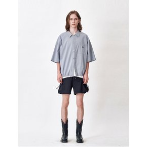 STRIPE S/SLEEVES SHIRT [GREY]