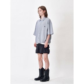 STRIPE S/SLEEVES SHIRT [GREY]