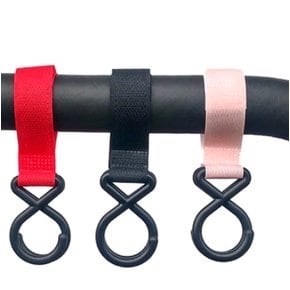 봉걸이 손잡이 후크 걸이 쇼핑백 가방 찍찍이 벨크로 탈부착 유모차 자전거 스트랩 고정 고리