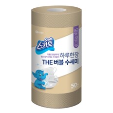 유한킴벌리 스카트 하루한장 THE 버블 수세미 베이지 50매