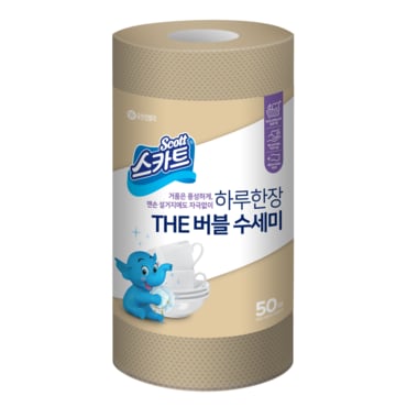 신세계 규격 유한킴벌리 스카트 하루한장 THE 버블 수세미 베이지 50매