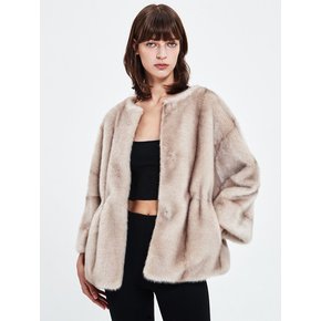 COLETTE FUR JACKET BEIGE