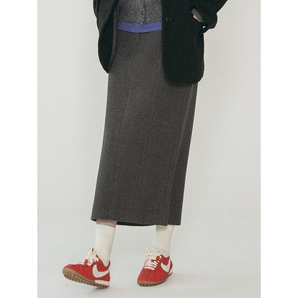 P3266 H라인 스커트_Charcoal