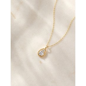 14K 티어드롭 모이사 다이아몬드 목걸이