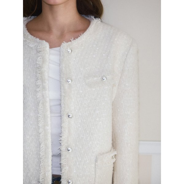 Glory Wool Tweed Jacket [Ivory]