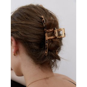 square metal point hair clip