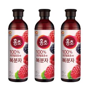 청정원 홍초 복분자 900ml 3개