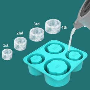 텀블러 얼음 트레이 실리콘 얼음틀 아이스큐브 4구