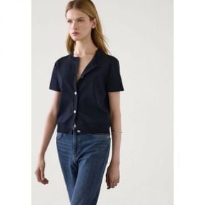 4992680 Massimo Dutti SHORT SLEEVE WITH DETAIL - Cardigan dark blue