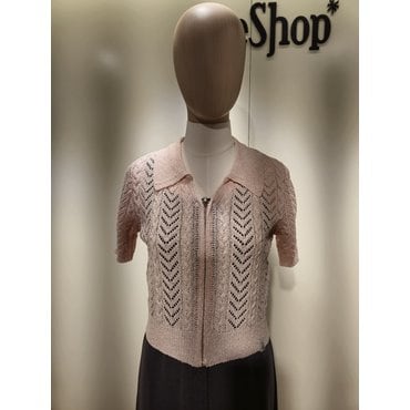 르샵 스카시 오픈카라 집업 반팔 가디건 L2F26KCD210