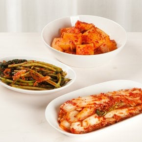 전라도식 여름김치 4종 4kg (포기+열무+석박지+총각김치) / 각1kg