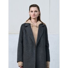 Belted open long coat_YACHCN7