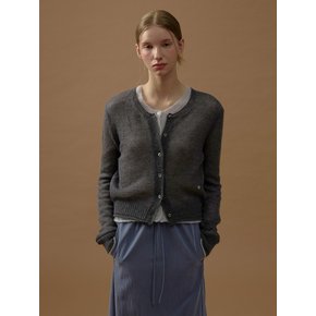 MOHAIR SHEER CARDIGAN (dust gray)