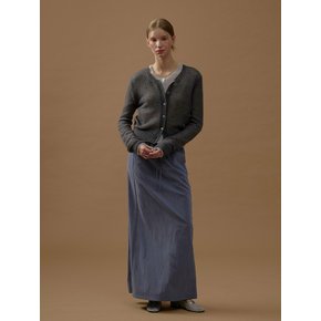 MOHAIR SHEER CARDIGAN (dust gray)